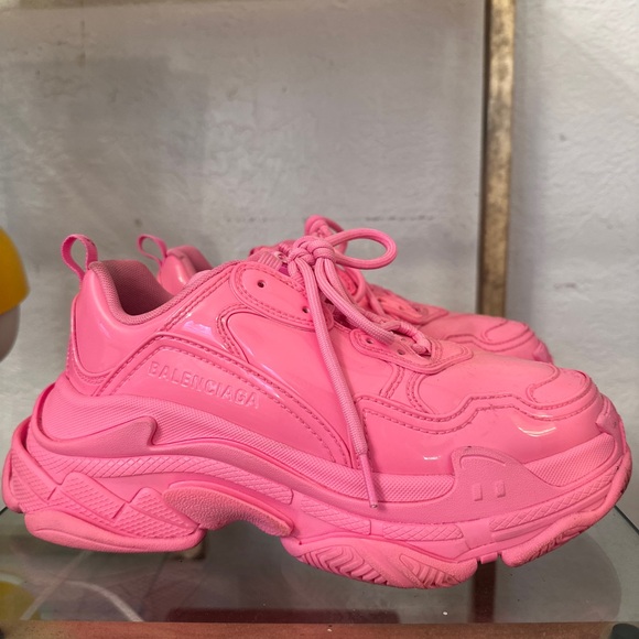 Balenciaga Triple S Neon Pink Chunky Sneakers